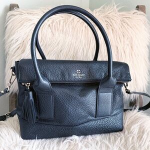 Kate Spade Carmen SOUTHPORT AVENUE Black Pebbled Leather Bag WKRU1874